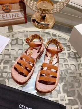 Celine Triomphe leather sandal